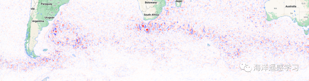 HYCOM在南大洋某时的涡度特征